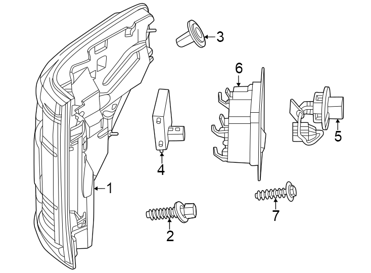 Diagram Rear lamps. Tail lamps. for your 2020 Lincoln MKZ   