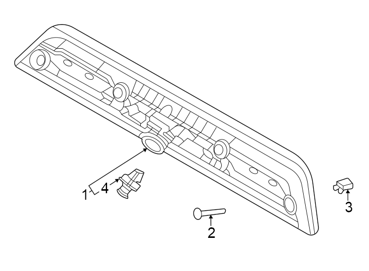 Diagram Rear lamps. High mounted stop lamp. for your 2020 Ford F-150 3.0L Power-Stroke V6 DIESEL A/T RWD King Ranch Crew Cab Pickup Fleetside 