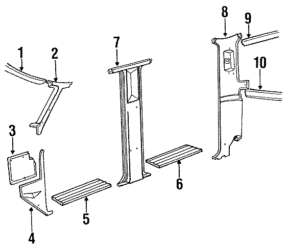 Full size assembly image of INTERIOR TRIM. (1/1)