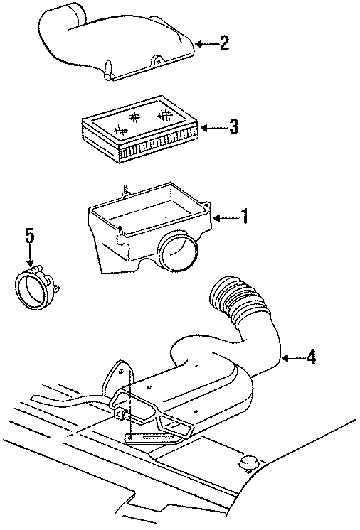 Diagram AIR INTAKE. for your 1995 Ford F-350   