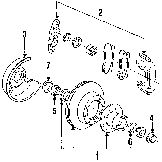 Diagram FRONT SUSPENSION. BRAKE COMPONENTS. for your 2021 Ford F-150  XL Crew Cab Pickup Fleetside 