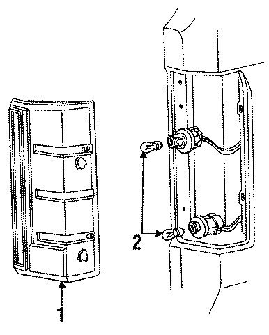 Diagram REAR LAMPS. COMBINATION LAMPS. for your 1993 Ford F-150 5.0L V8 M/T RWD XL Extended Cab Pickup Stepside 