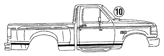 Diagram STRIPE TAPE. for your 1996 Ford F-150 5.0L V8 M/T 4WD Eddie Bauer Standard Cab Pickup Stepside 