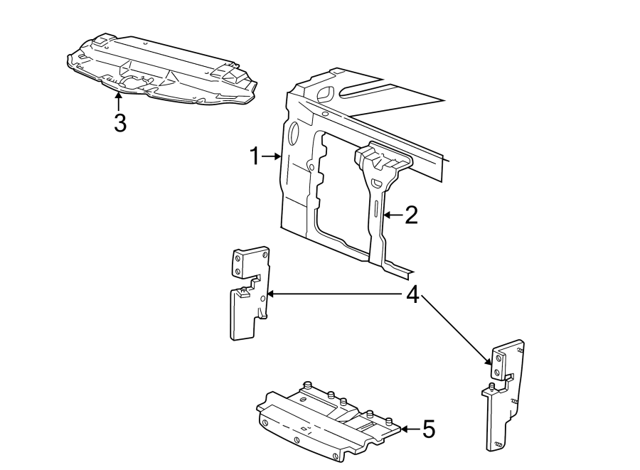 Diagram RADIATOR SUPPORT. for your Ford F-150  