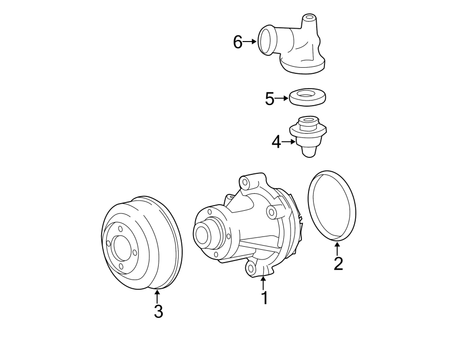 Diagram WATER PUMP. for your Ford F-150 Heritage  