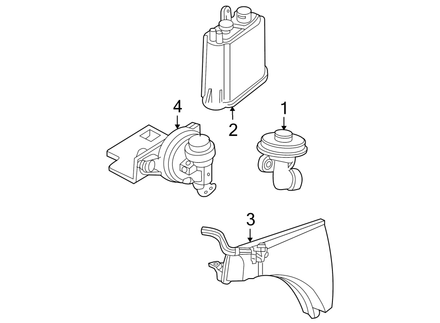 Diagram EMISSION SYSTEM. EMISSION COMPONENTS. for your 2013 Ford Flex   