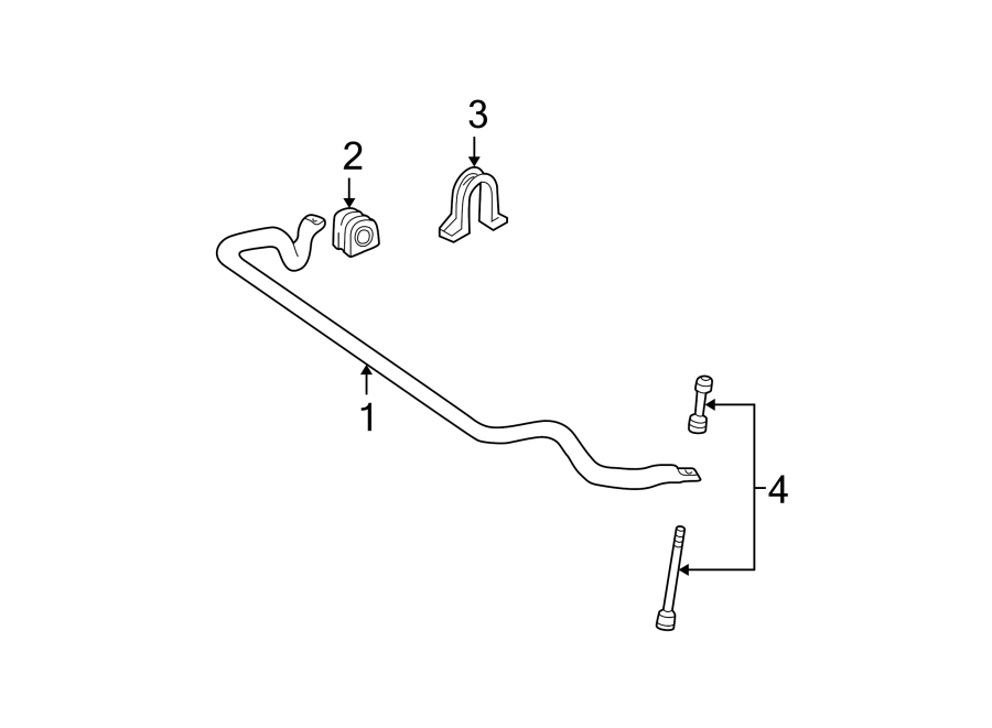 Diagram FRONT SUSPENSION. STABILIZER BAR & COMPONENTS. for your 2001 Ford F-150 5.4L Triton V8 CNG A/T RWD XLT Crew Cab Pickup Fleetside 