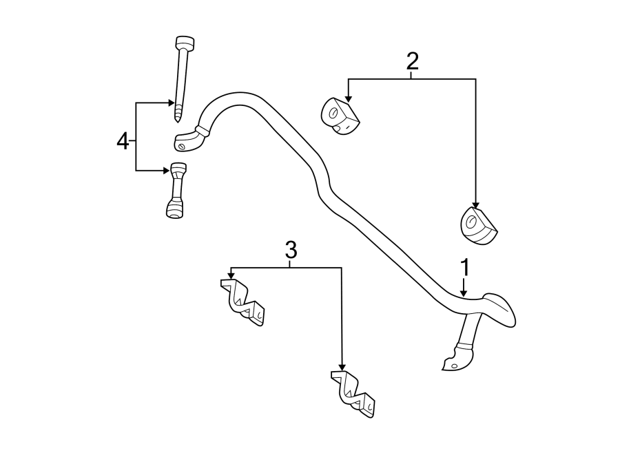 FRONT SUSPENSION. STABILIZER BAR & COMPONENTS. Diagram