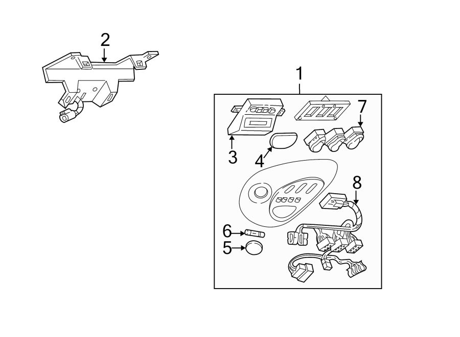 Diagram OVERHEAD CONSOLE. for your Ford F-150  