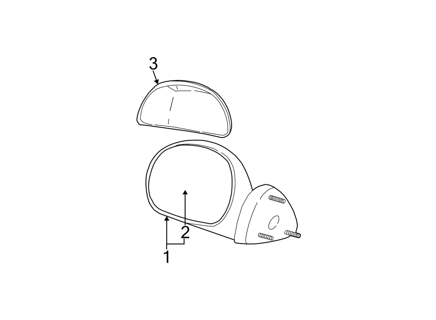 Diagram FRONT DOOR. OUTSIDE MIRRORS. for your 1997 Ford F-150 4.6L Triton (Windsor) V8 M/T 4WD Lariat Extended Cab Pickup Fleetside 