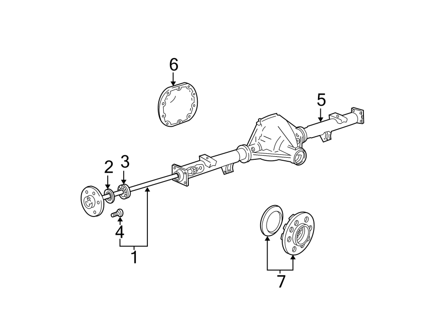 Diagram REAR SUSPENSION. AXLE HOUSING. for your 2021 Ford F-150 3.5L PowerBoost V6 FULL HYBRID EV-GAS (FHEV) A/T RWD Platinum Crew Cab Pickup Fleetside 