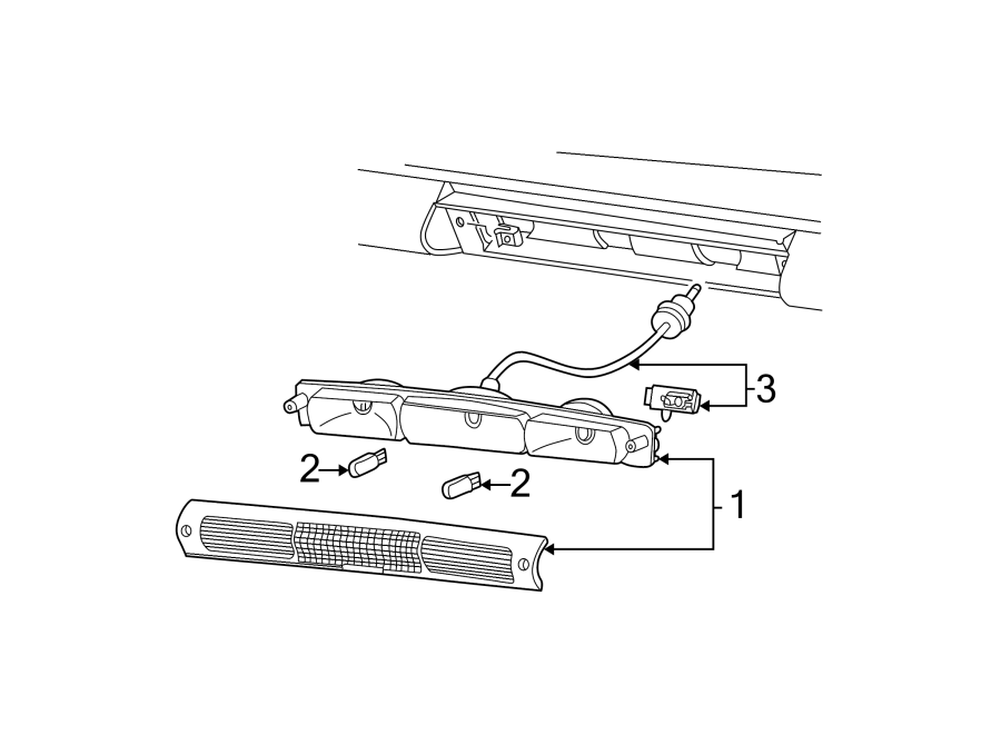 Diagram REAR LAMPS. HIGH MOUNTED STOP LAMP. for your 2003 Ford F-150   