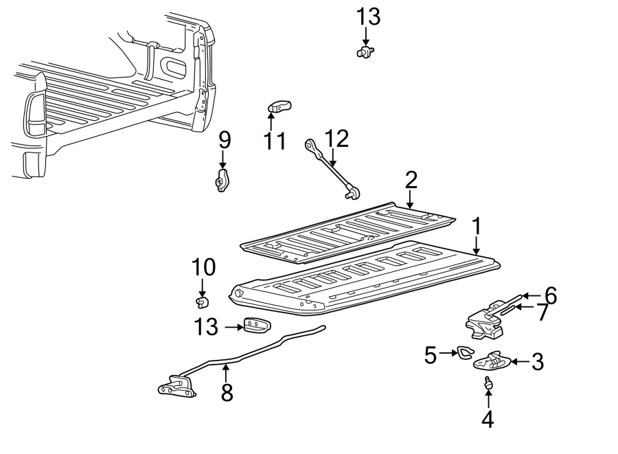 Diagram PICK UP BOX. for your 2004 Ford F-350 Super Duty   