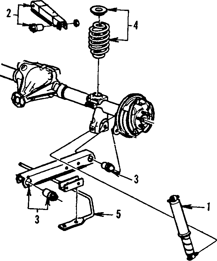 Diagram REAR SUSPENSION. STABILIZER BAR. SUSPENSION COMPONENTS. UPPER CONTROL ARM. for your 2002 GMC Sierra 2500 HD 6.0L Vortec V8 M/T RWD SL Standard Cab Pickup Fleetside 