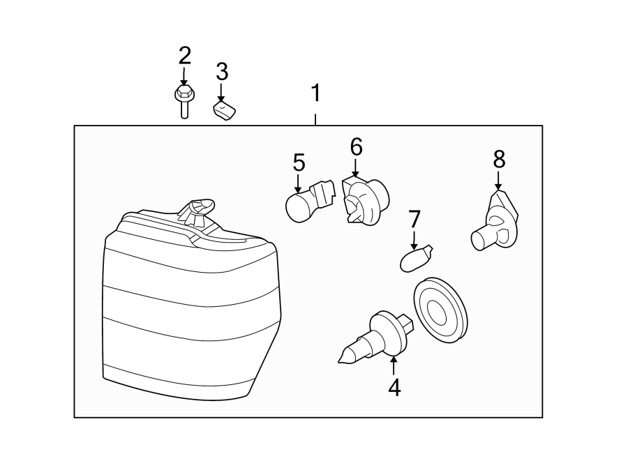 Diagram FRONT LAMPS. HEADLAMP COMPONENTS. for your 2014 Ford F-150  Limited Crew Cab Pickup Fleetside 