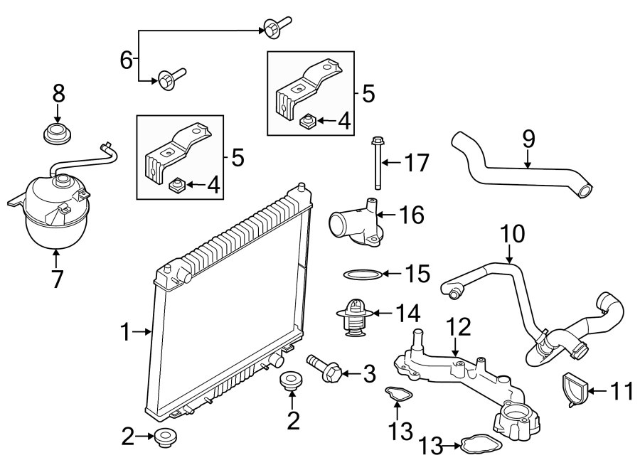 RADIATOR & COMPONENTS. Diagram