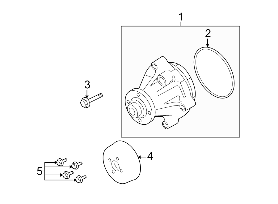 Diagram Water pump. for your 1996 Ford