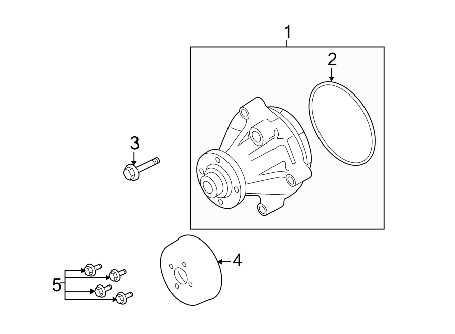 Diagram WATER PUMP. for your Ford