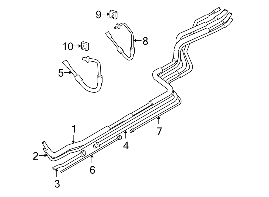 Diagram Air conditioner & heater. Rear ac lines. for your 2004 Ford Ranger   