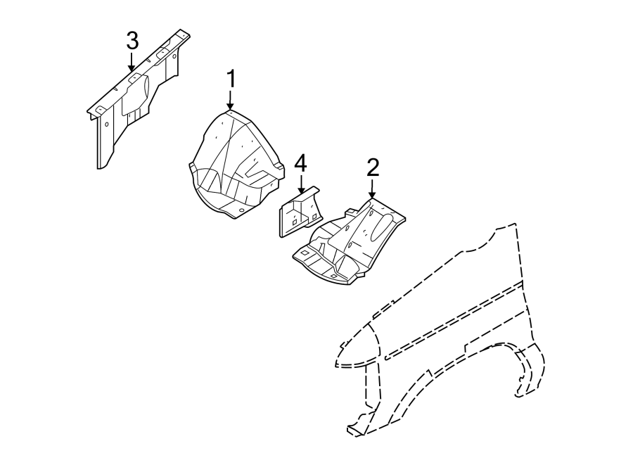 Diagram Fender. Structural components & rails. for your Ford E-250 Econoline  