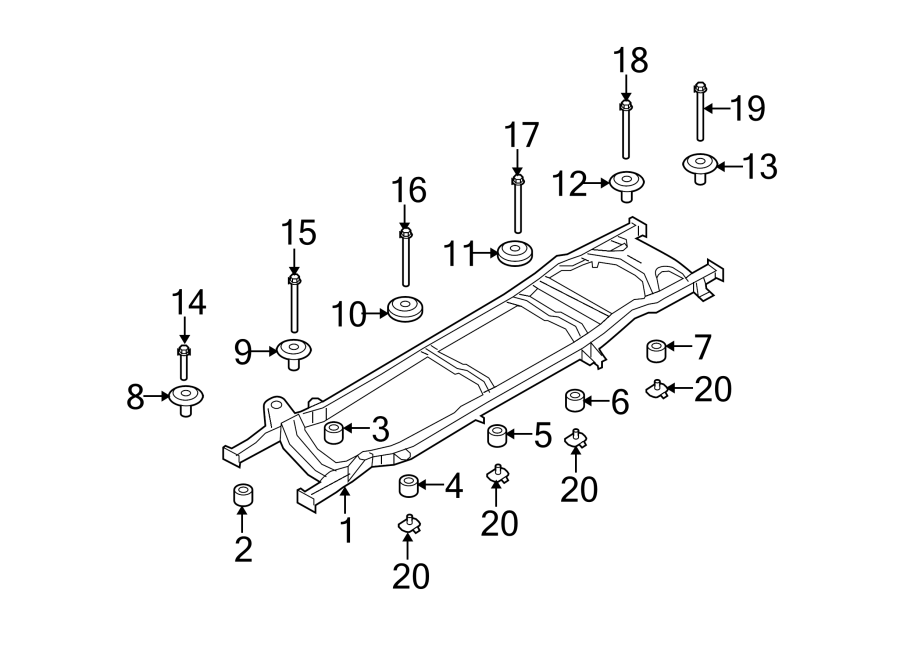 Diagram FRAME & COMPONENTS. for your 2019 Lincoln MKZ Base Sedan  