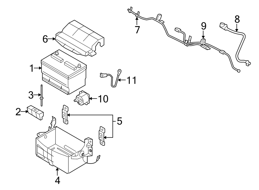 Diagram BATTERY. for your 2007 Ford F-150   