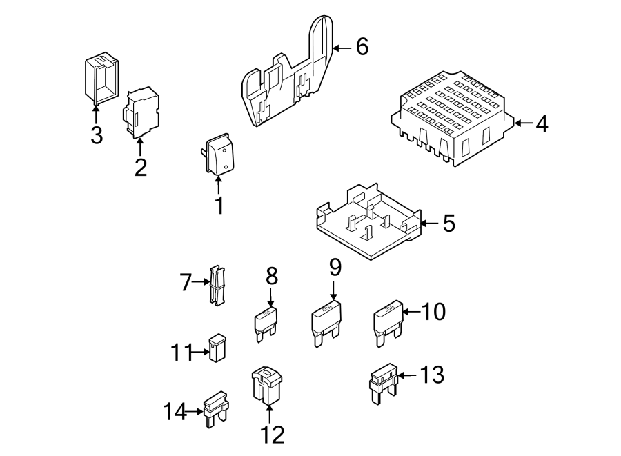 Diagram FUSE & RELAY. for your 1987 Ford Bronco   