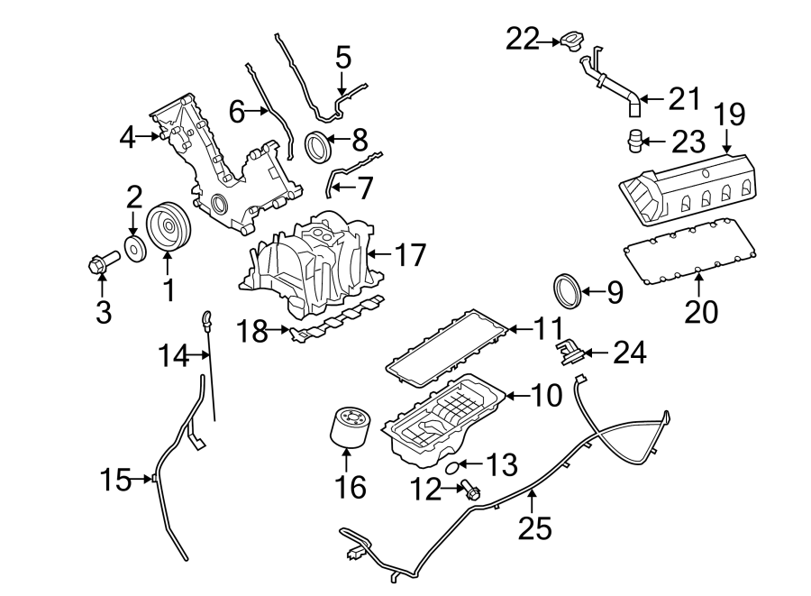 Diagram Engine parts. for your 1995 Ford