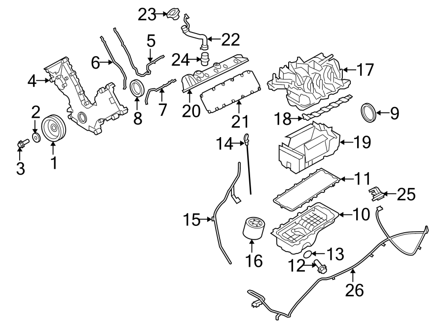 Diagram ENGINE PARTS. for your 2013 Lincoln MKZ   