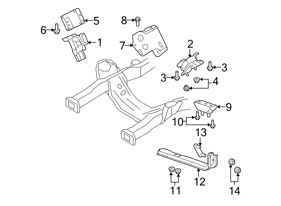 Diagram ENGINE & TRANS MOUNTING. for your 2016 Ford F-150 3.5L EcoBoost V6 A/T RWD XLT Crew Cab Pickup Fleetside 