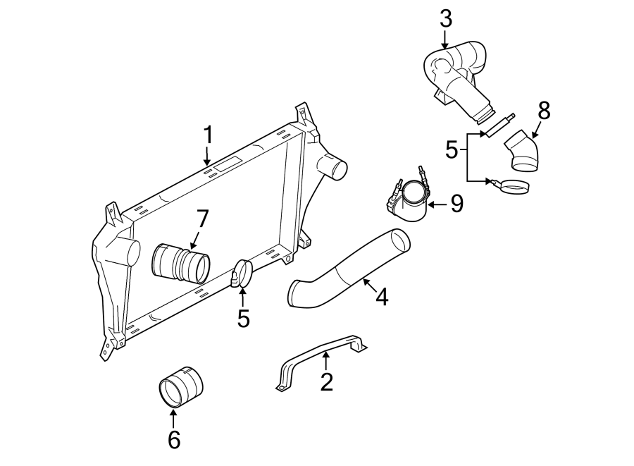 Diagram INTERCOOLER. for your 2011 Ford Mustang   