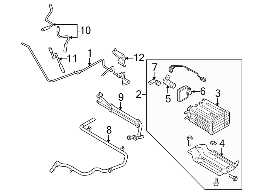 Diagram EMISSION SYSTEM. EMISSION COMPONENTS. for your Ford Fusion  