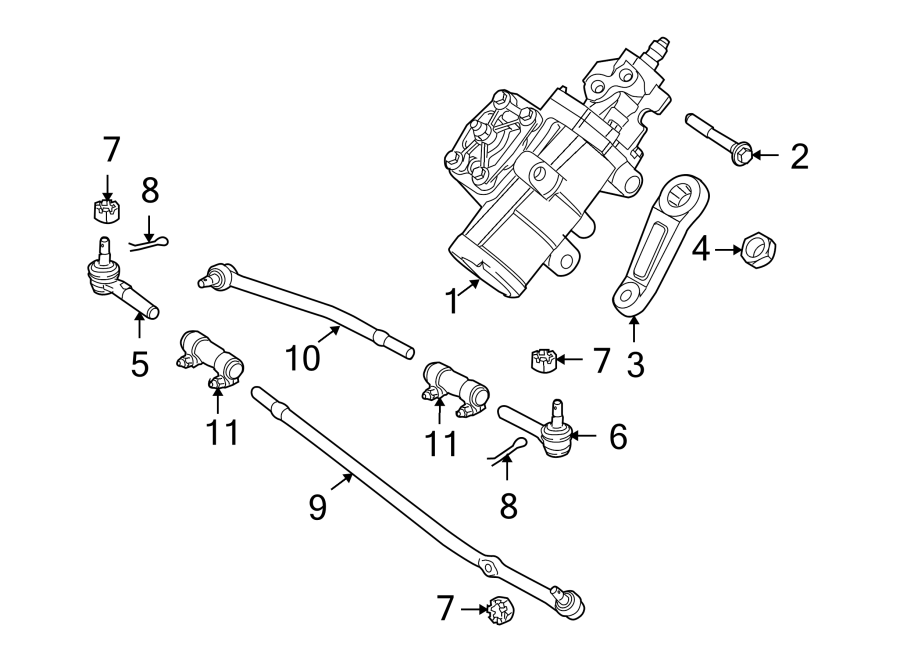 2002 Ford E-350 Super Duty Steering Gear Box - 8C2Z3504ARM | Mid-Tenn ...