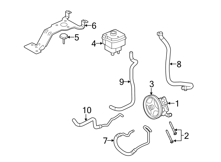 Diagram STEERING GEAR & LINKAGE. PUMP & HOSES. for your 2021 Lincoln Navigator   