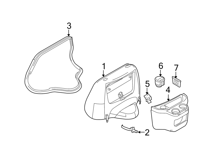 Diagram ENGINE COVER & CONSOLE. COVER & COMPONENTS. for your 2004 Ford E-350 Super Duty   