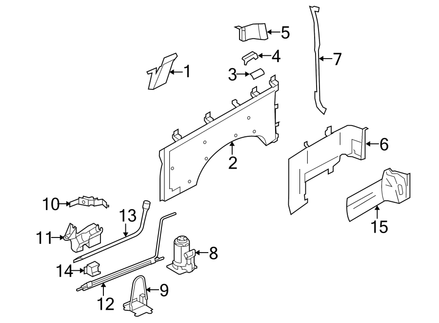 Diagram SIDE PANEL. INTERIOR TRIM. for your Ford E-250  