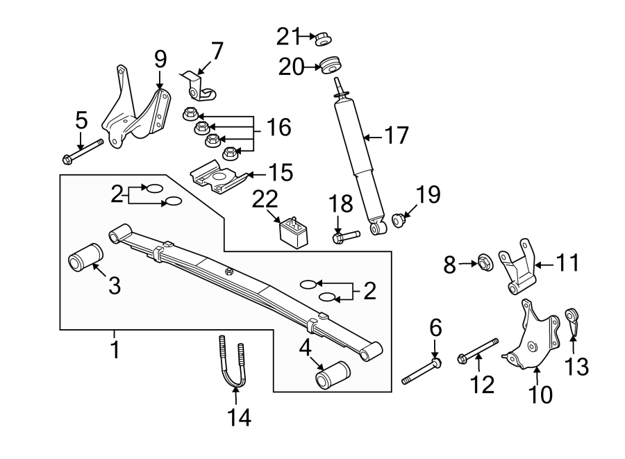 Diagram REAR SUSPENSION. SUSPENSION COMPONENTS. for your 2017 Ford F-150 5.0L V8 FLEX A/T RWD SSV Crew Cab Pickup Fleetside 