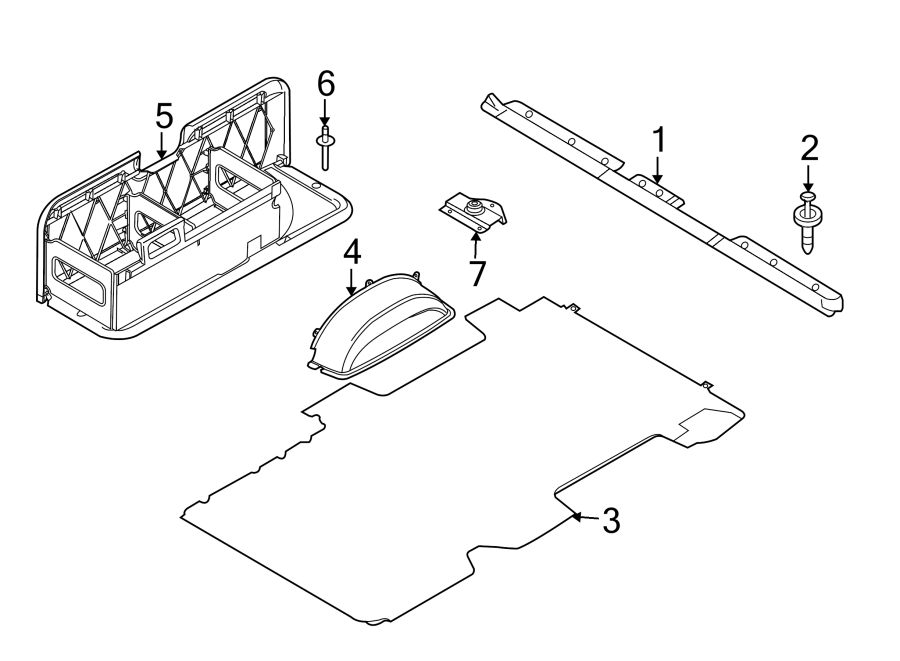 Diagram Rear body & floor. Interior trim. for your 2014 Ford F-150 5.0L V8 FLEX A/T RWD Platinum Crew Cab Pickup Fleetside 