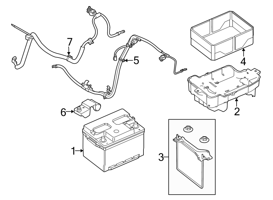 Diagram BATTERY. for your 2017 Lincoln MKZ Reserve Sedan  