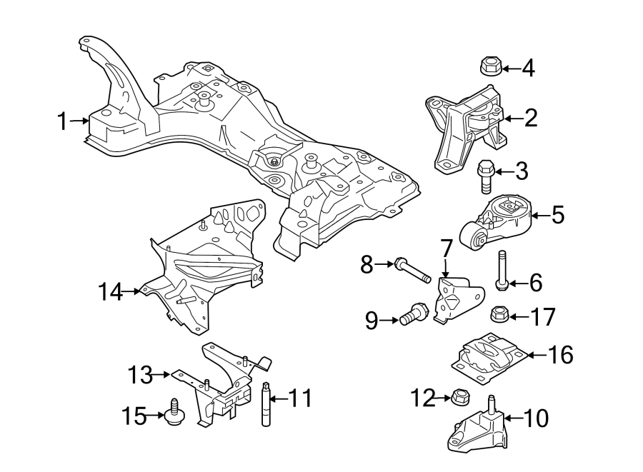 Diagram ENGINE / TRANSAXLE. ENGINE & TRANS MOUNTING. for your 2007 Lincoln MKZ   