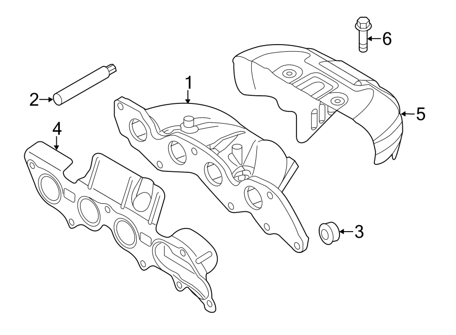 Diagram EXHAUST SYSTEM. MANIFOLD. for your Ford Transit Connect  