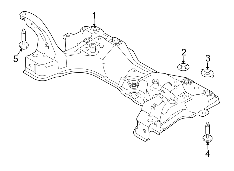 Diagram FRONT SUSPENSION. SUSPENSION MOUNTING. for your 2020 Lincoln MKZ   