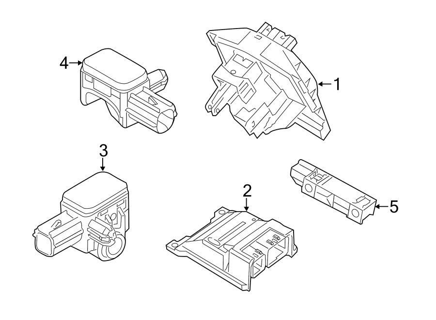 Diagram RESTRAINT SYSTEMS. AIR BAG COMPONENTS. for your Ford