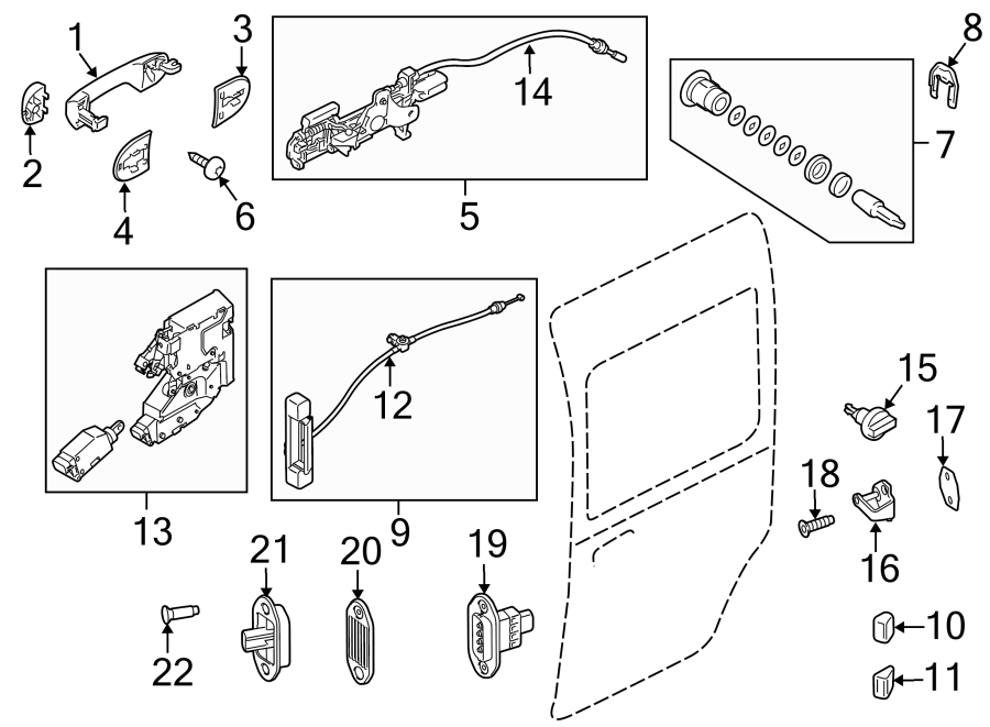 2013 Ford Transit Connect Actuator. Latch. Lock 9T1Z6126413A