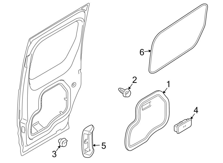 Diagram SIDE LOADING DOOR. INTERIOR TRIM. for your 2017 Lincoln MKZ Select Sedan 3.0L EcoBoost V6 A/T AWD 