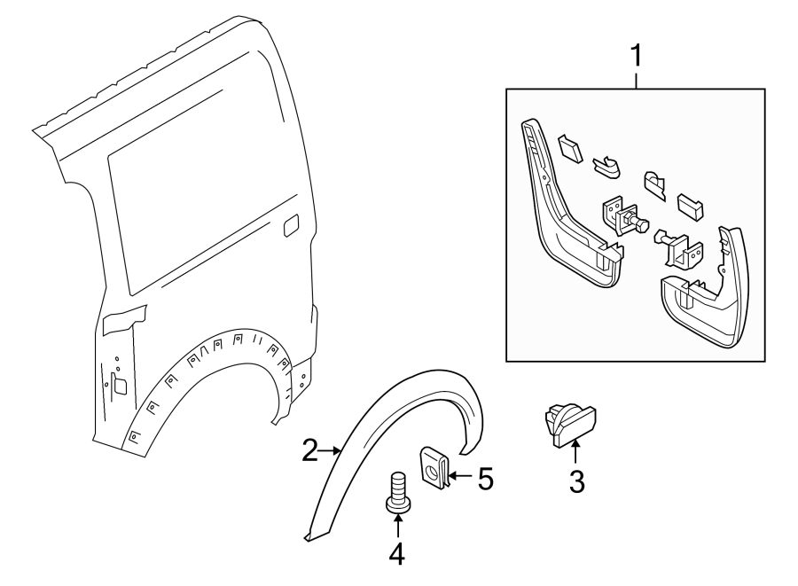 Diagram SIDE PANEL. EXTERIOR TRIM. for your 2005 Ford F-150 4.6L Triton V8 A/T RWD XLT Extended Cab Pickup Stepside 