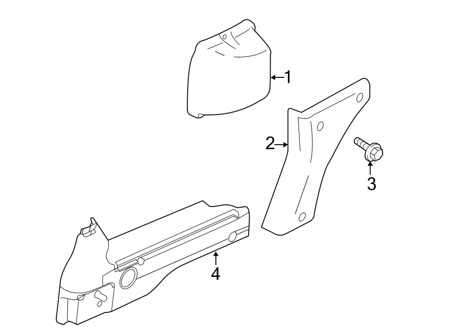 Diagram SIDE PANEL. INTERIOR TRIM. for your Ford