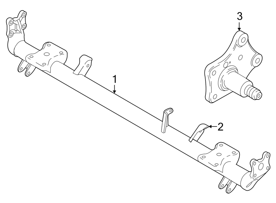 Diagram REAR SUSPENSION. AXLE COMPONENTS. for your Ford Transit Connect  