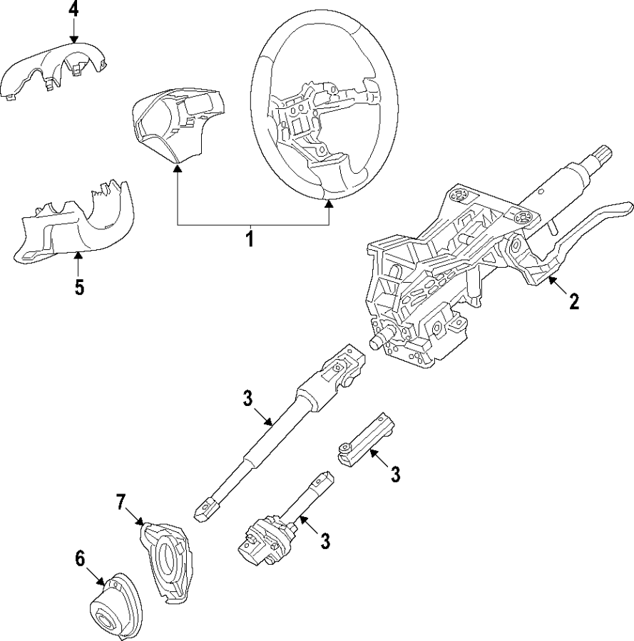 Diagram STEERING COLUMN. STEERING WHEEL. for your Chevrolet Caprice  