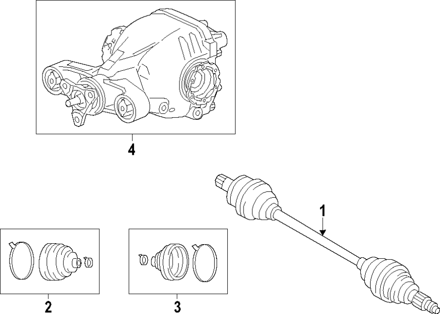 Diagram DRIVE AXLES. REAR AXLE. PROPELLER SHAFT. for your 2012 GMC Sierra 2500 HD 6.6L Duramax V8 DIESEL A/T 4WD Denali Crew Cab Pickup Fleetside 